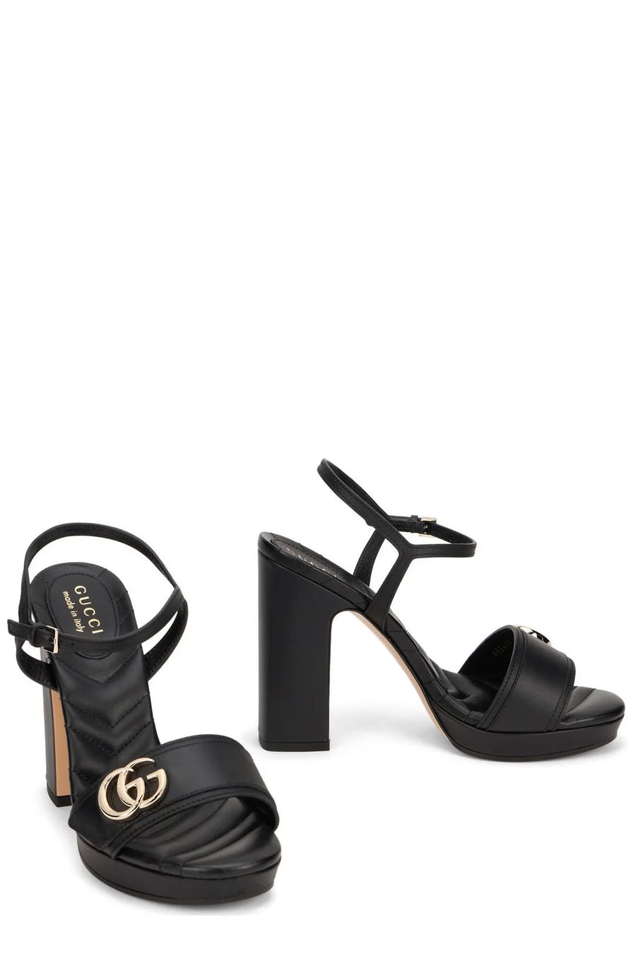Gucci platform Sandal With Double G Black