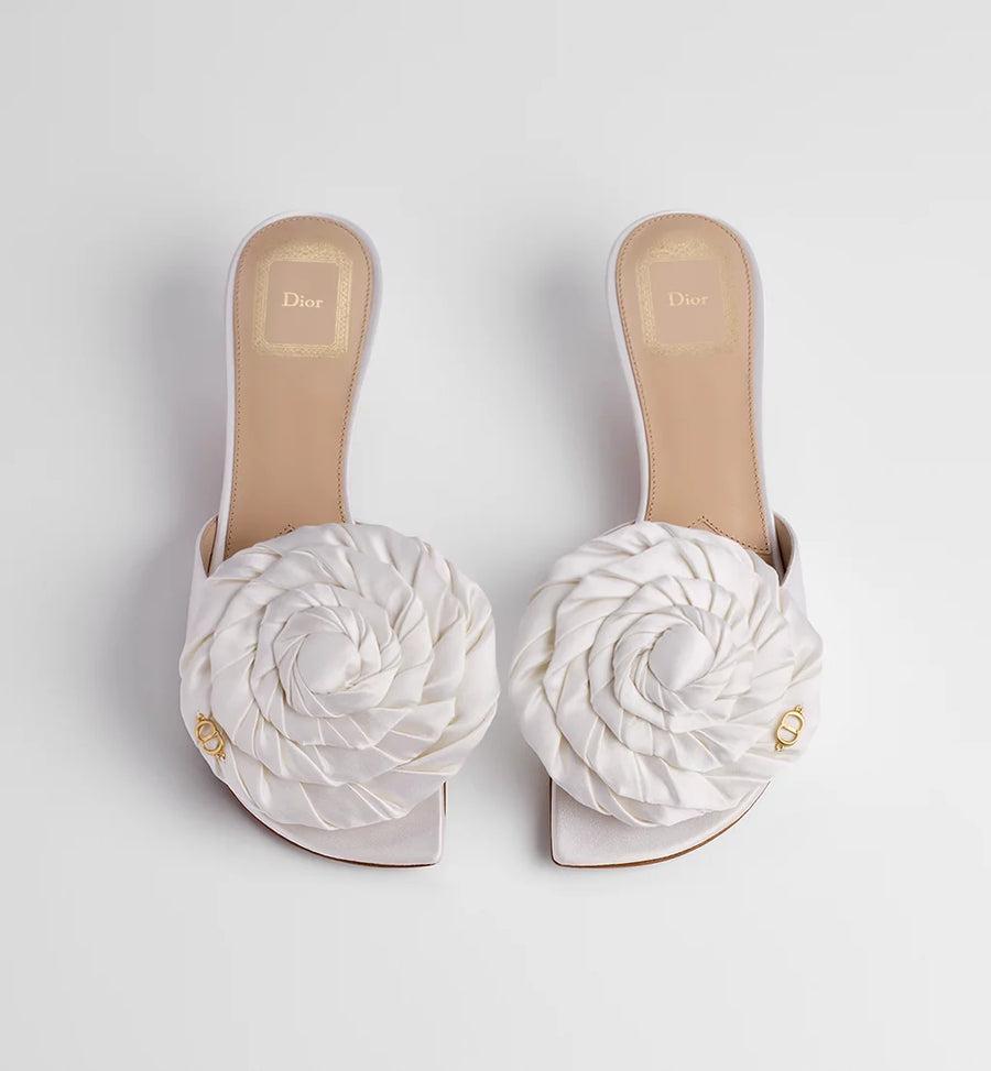 Dior Aurore Heeled Sandal White