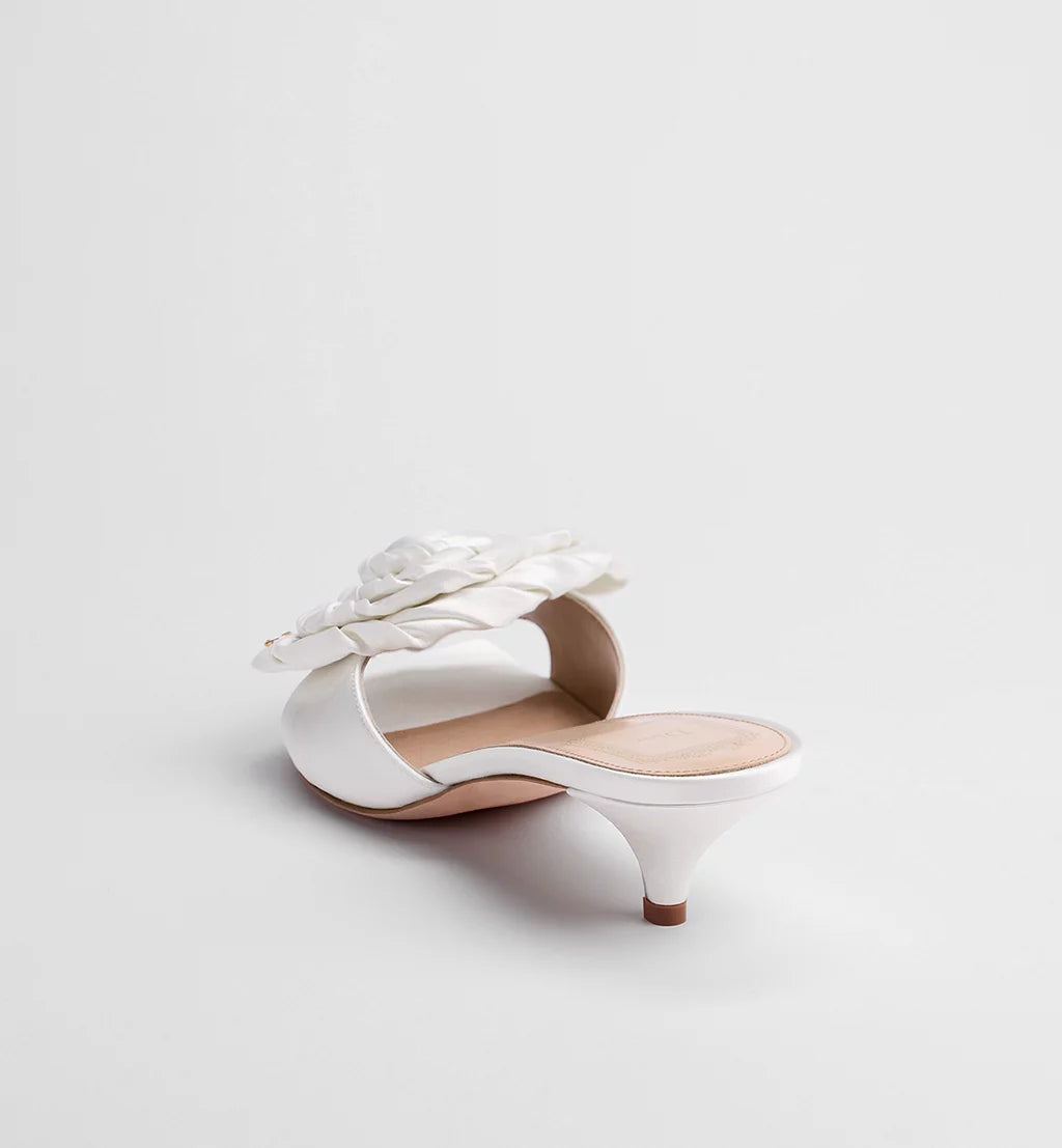 Dior Aurore Heeled Sandal White