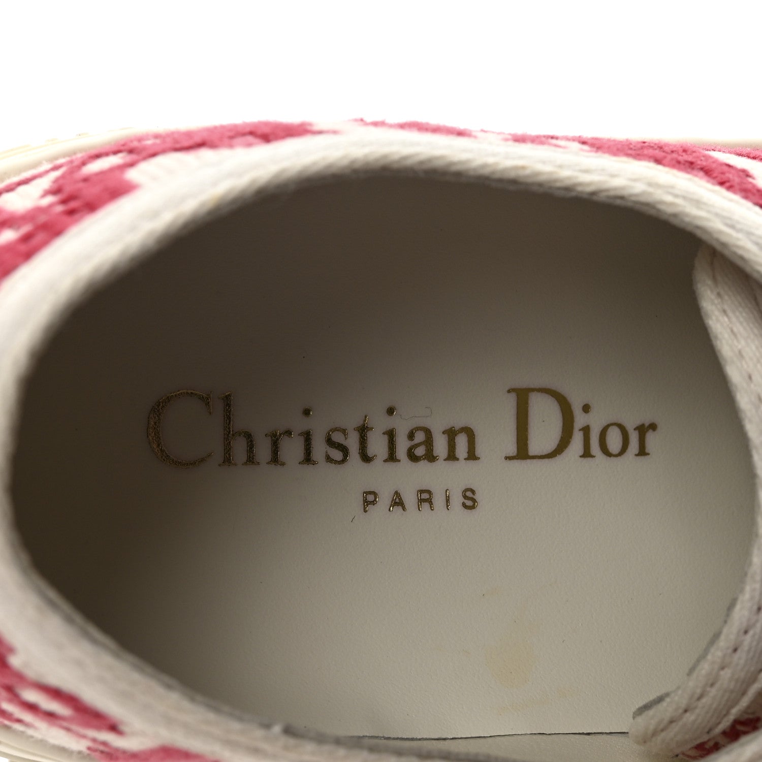 CHRISTIAN DIOR WALK'N'DIOR LOW TOP SNEAKERS OBLIQUE FRAMBOISE NAVY BLUE