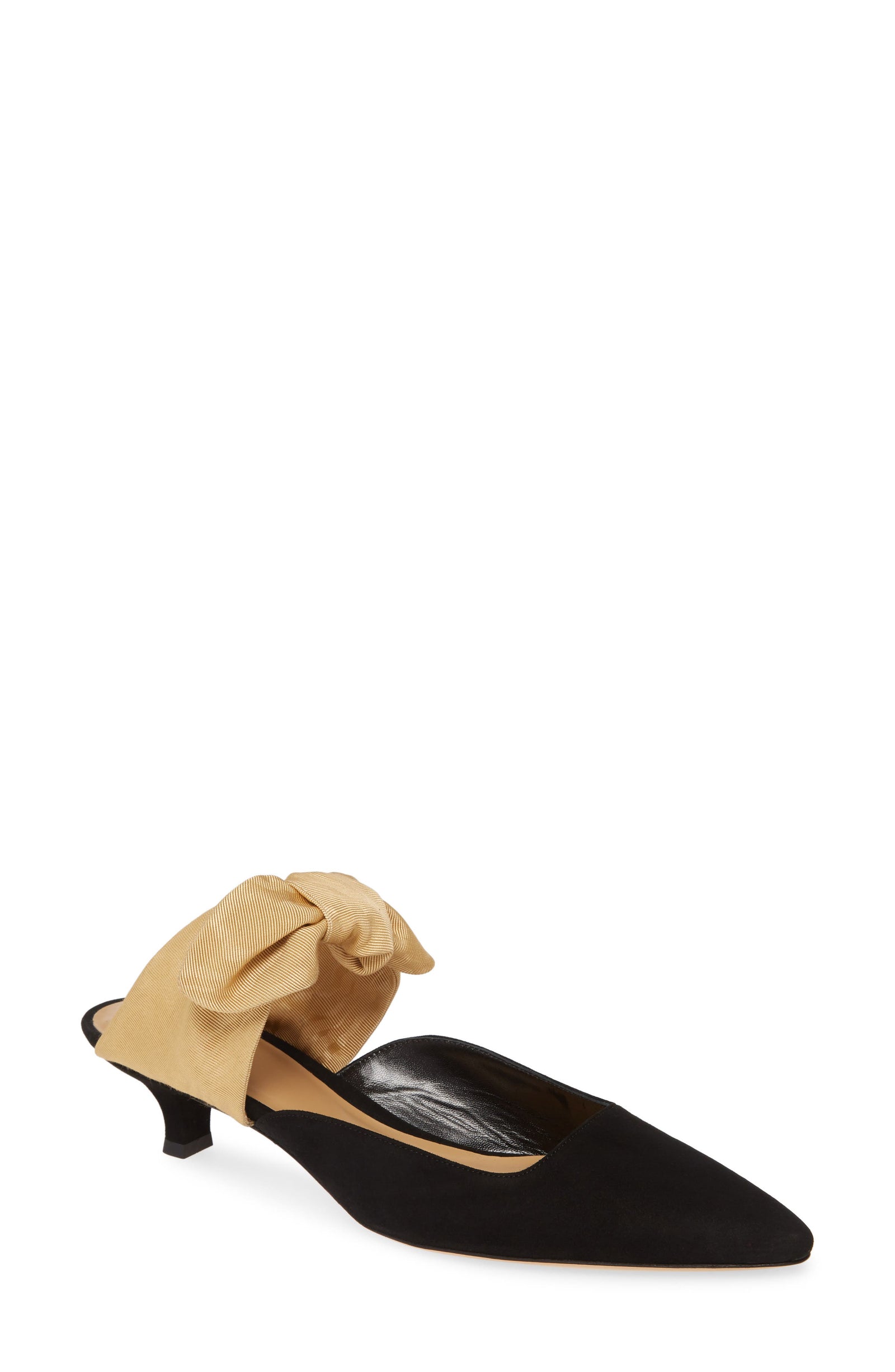 The Row Coco kitten-heel mule in moiré faille