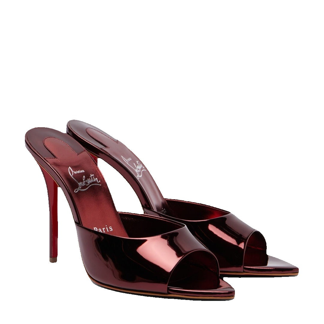 CHRISTIAN LOUBOUTIN MISS Z MULE BURGUNDY