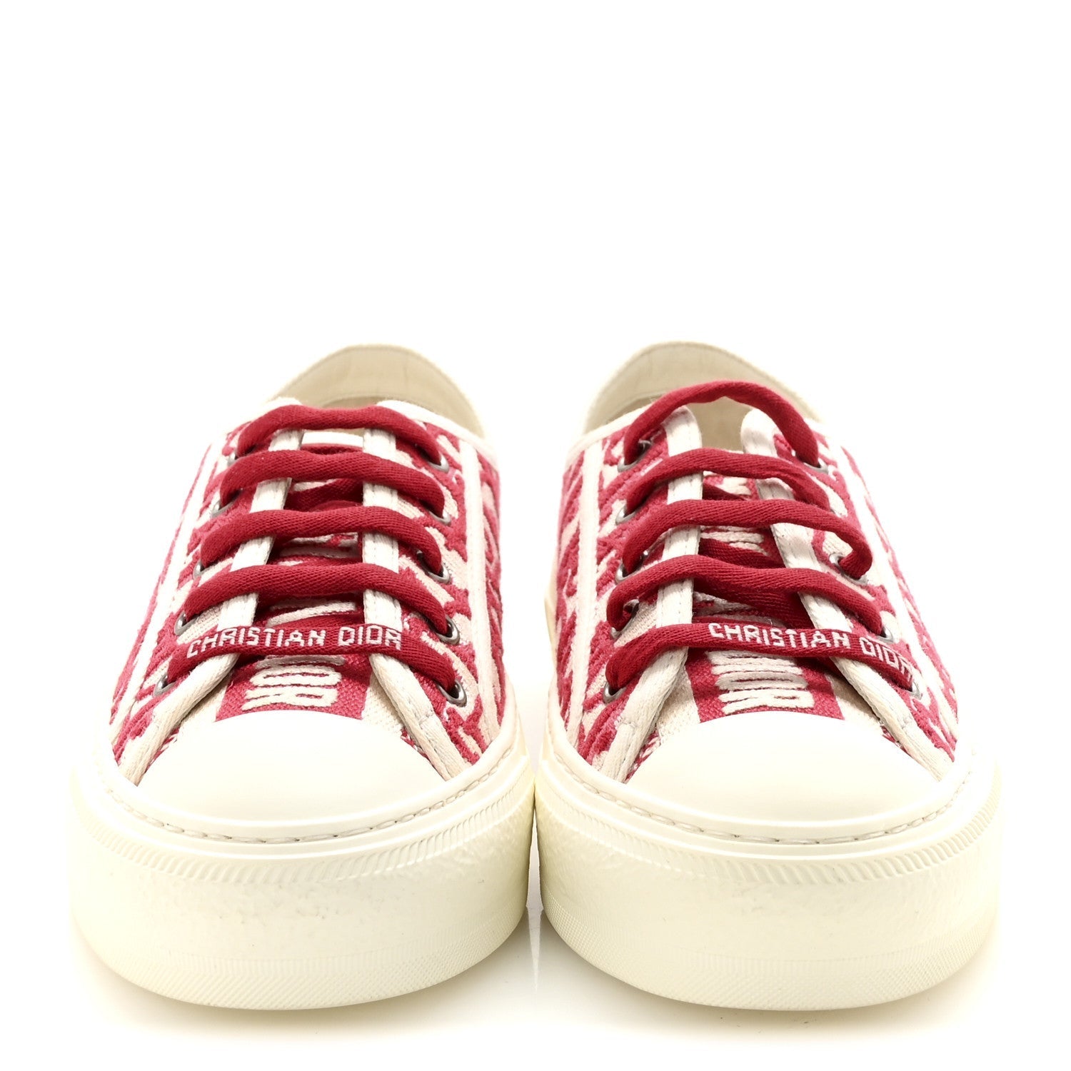 CHRISTIAN DIOR WALK'N'DIOR LOW TOP SNEAKERS OBLIQUE FRAMBOISE NAVY BLUE