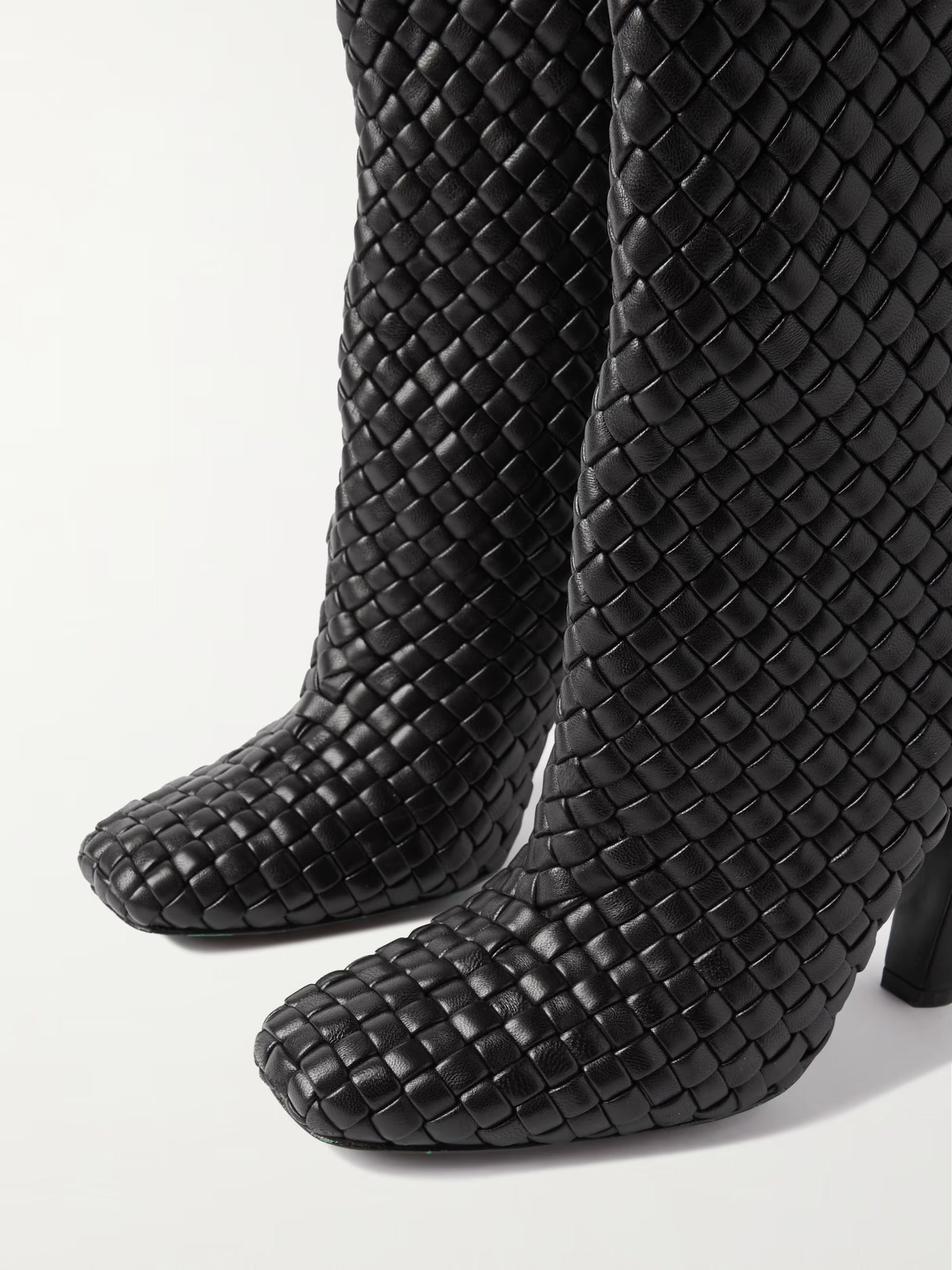 Bottega Veneta Intrecciato Leather Knee Boots