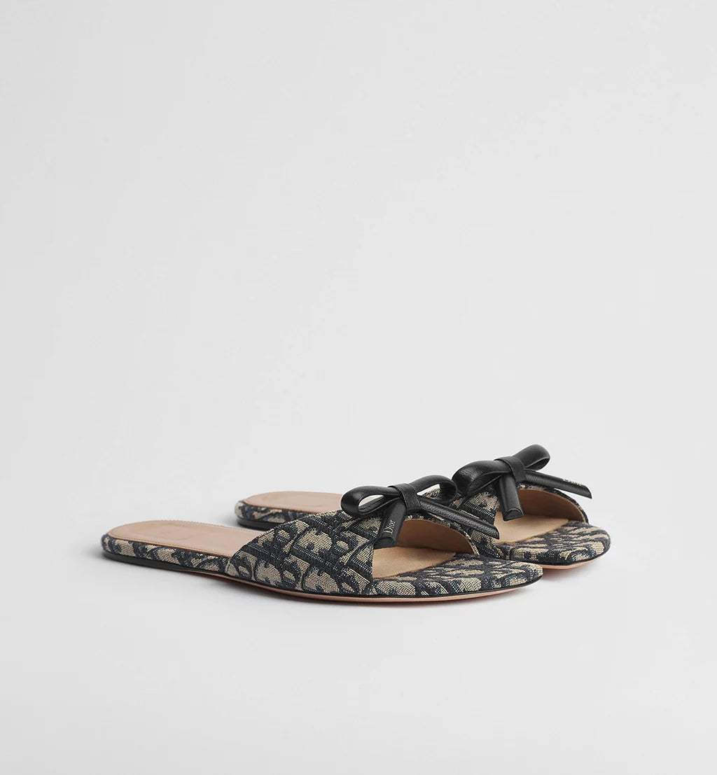 Dior Bow Slide Deep Blue