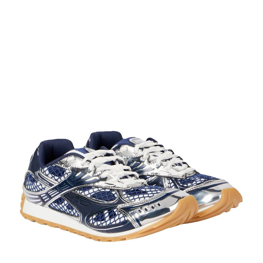 BOTTEGA VENETA STYLISH ORBIT SNEAKERS ROUND TOE NAVY