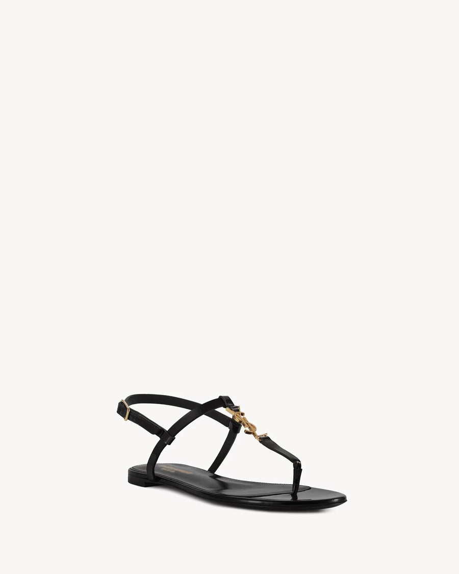 YSL Cassandra Sandals in Patent Leather