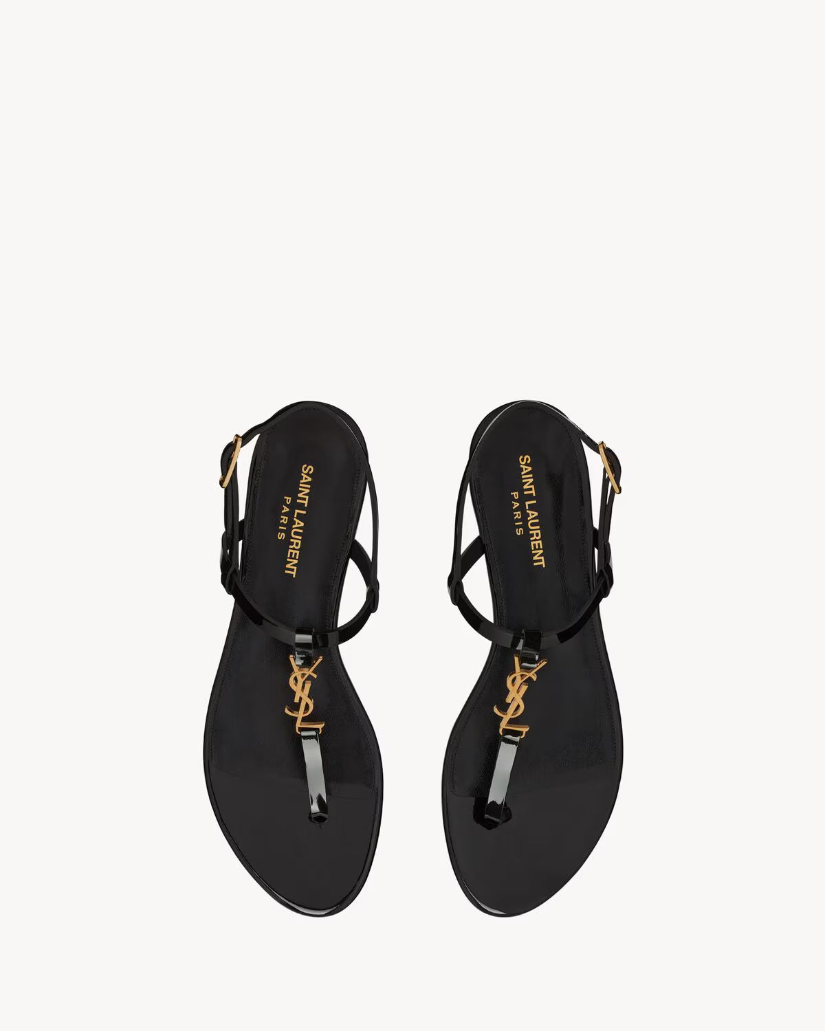 YSL Cassandra Sandals in Patent Leather