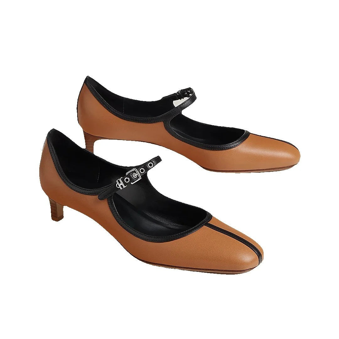 HERMÈS LOVER PUMP BEIGE BROWN & BLACK