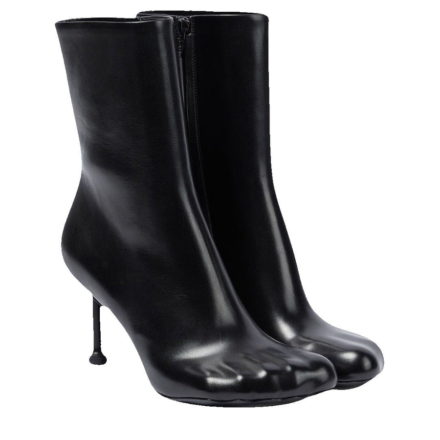 BALENCIAGA POINTED ANKLE BOOTS WITH STILETTO HEEL BLACK