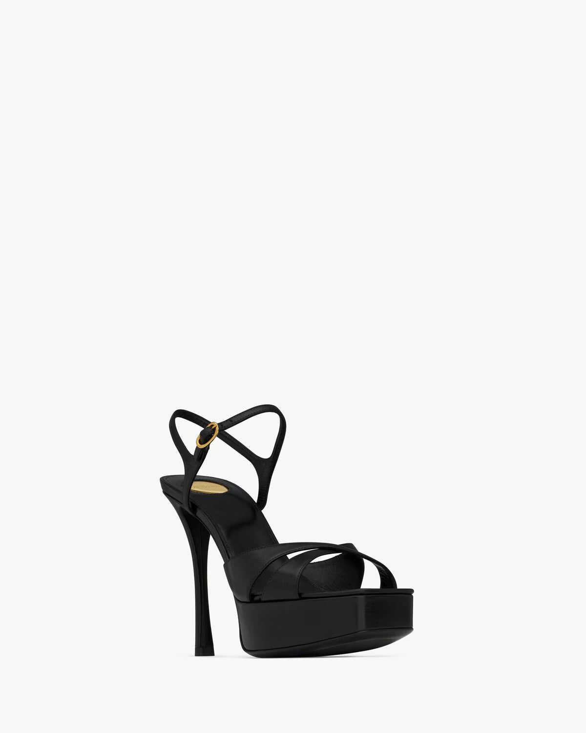 YSL Debbie Platform Sandals in Smooth Leather
