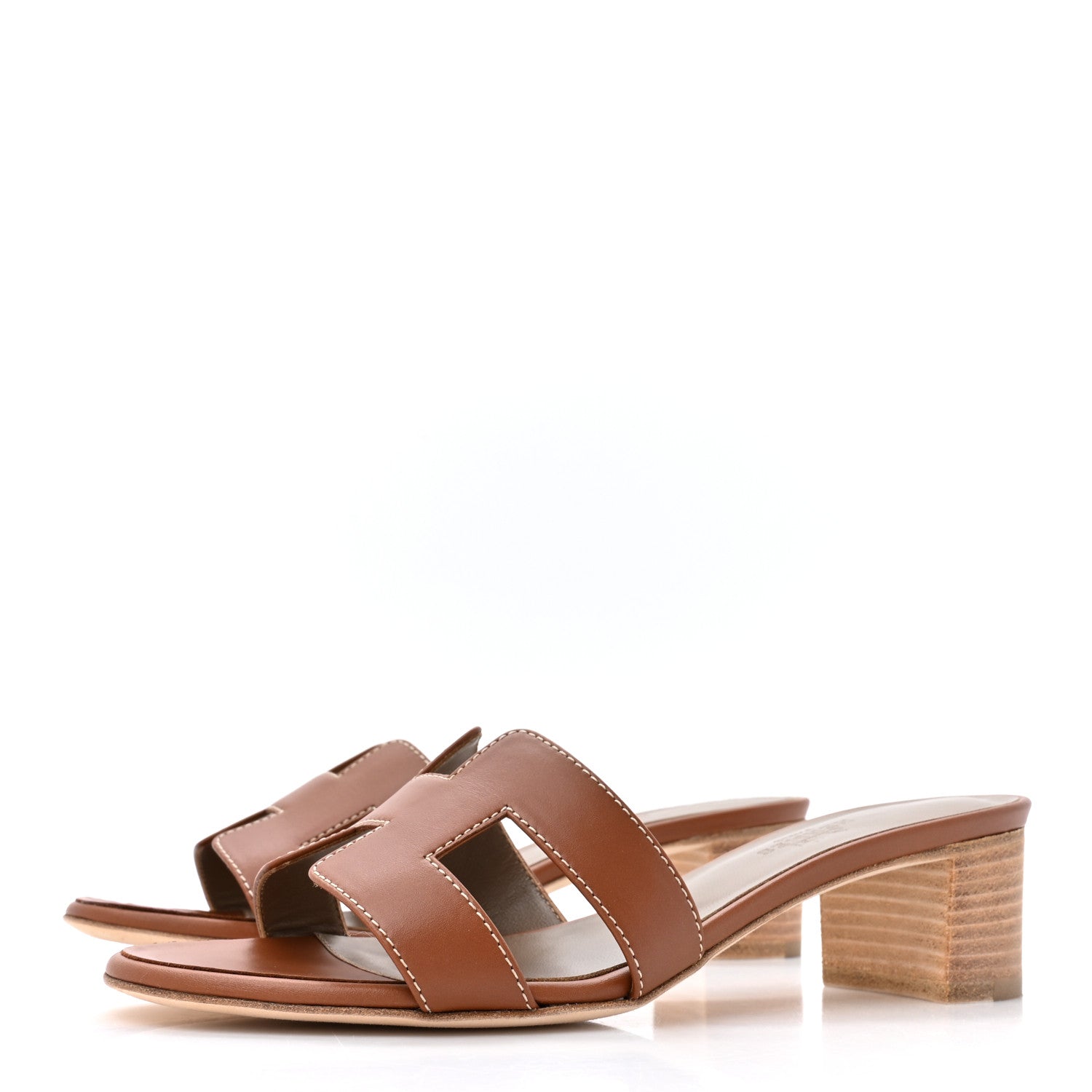 Hermès Oasis Sandal Gold Caramel Calfskin - detail