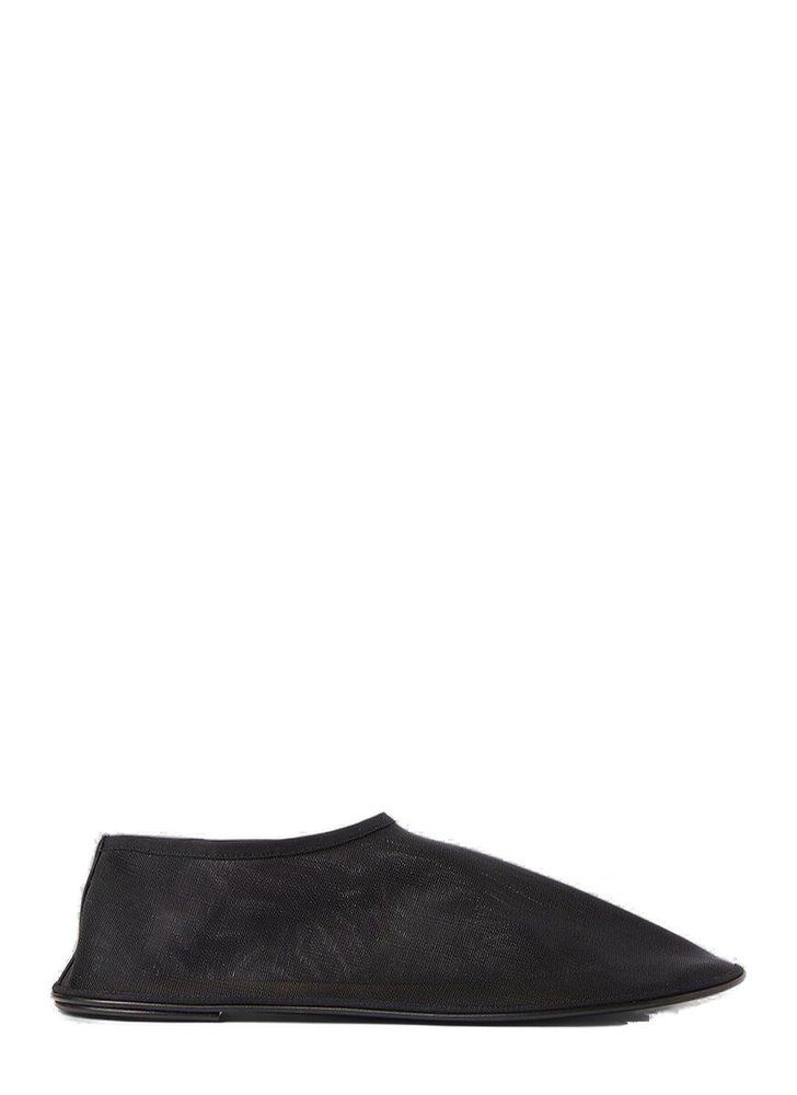 The Row Sock Knit Slip-On Flat Black