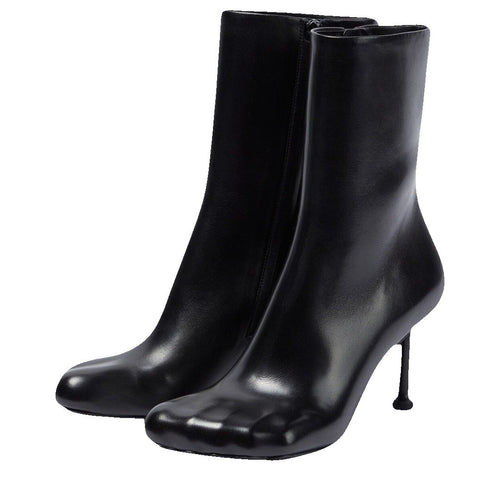 BALENCIAGA POINTED ANKLE BOOTS WITH STILETTO HEEL BLACK