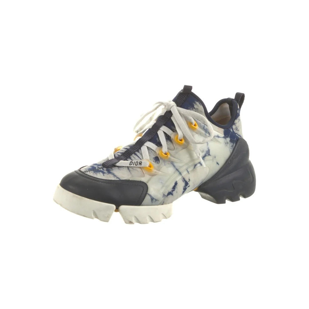 CHRISTIAN DIOR DIOR D-CONNECT SNEAKERS BLUE & WHITE TIE-DYE