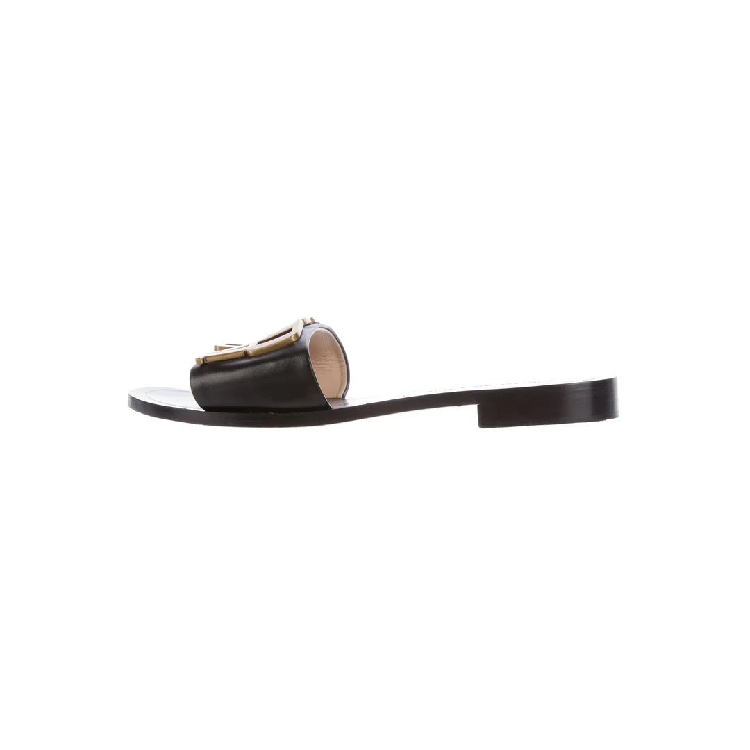 CHRISTIAN DIOR EVOLUTION SLIDE SANDALS CAMOUFLAGE DEEP BLACK & GOLD