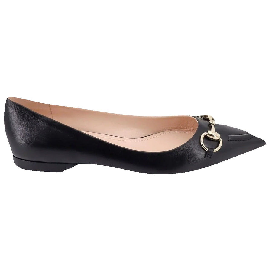Gucci Shearling Ballerinas Natural