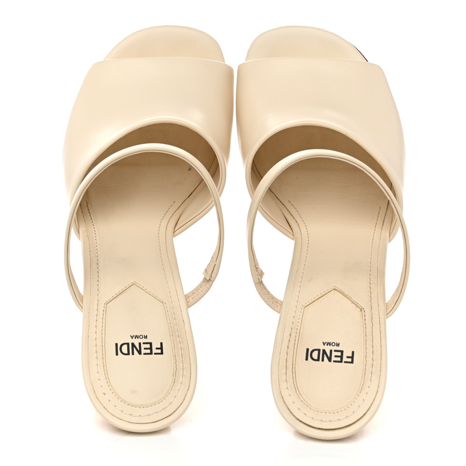 Fendi First 95mm Slide Sandal in Connecticut Calfskin - three quarter