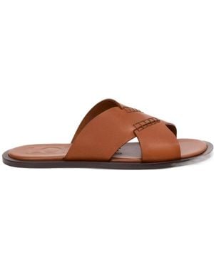 Loewe Anagram Mule in Soft White Calfskin
