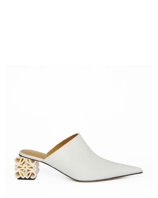 Loewe Anagram Heel Mule in Blue Calfskin