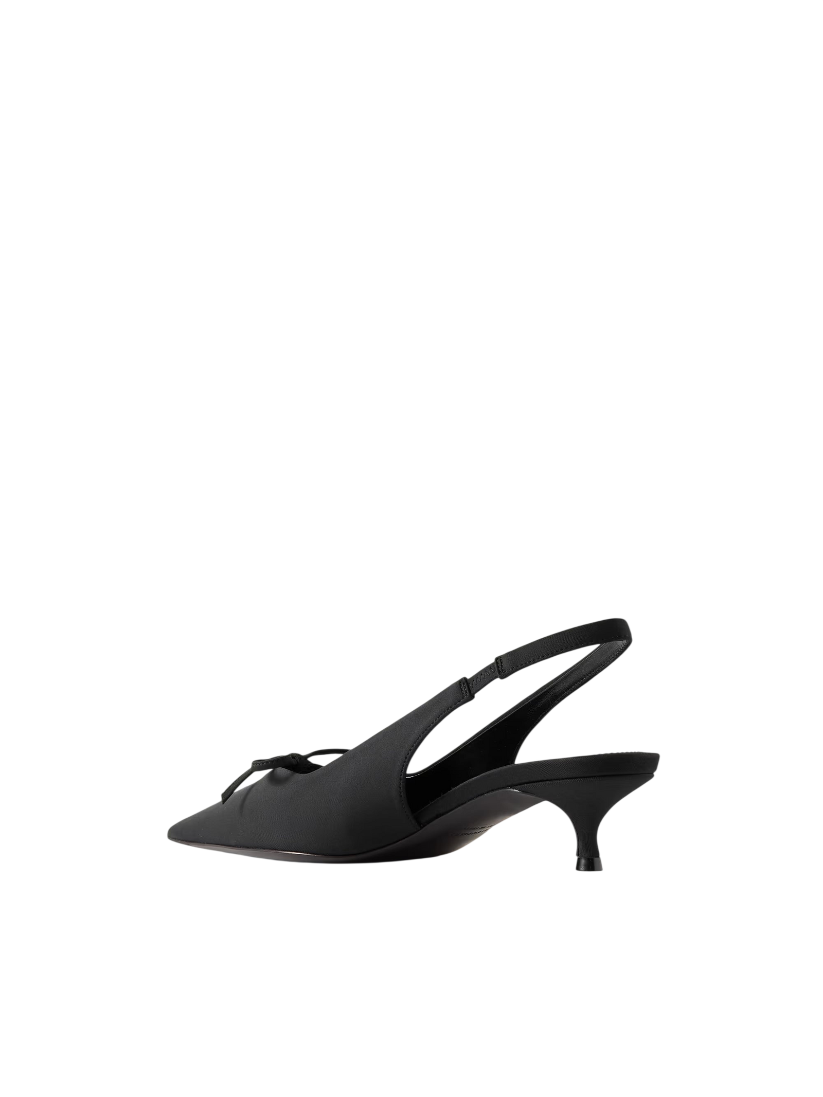 Balenciaga Knife Bow-Embellished Twill Slingback Pumps