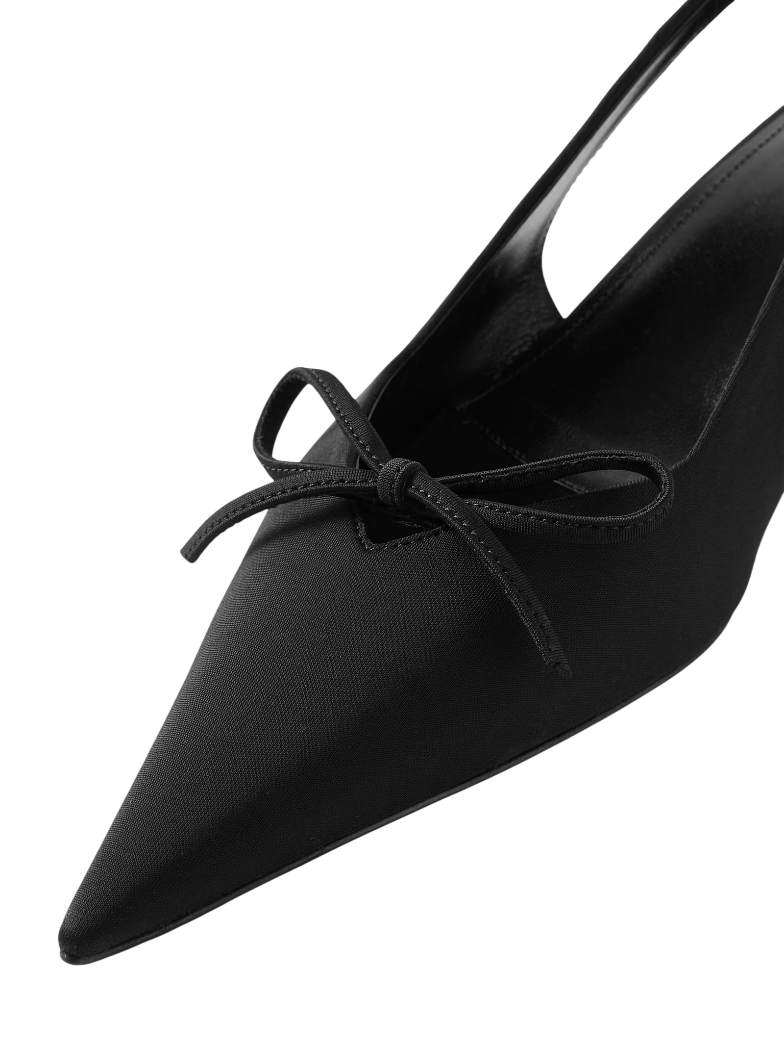 Balenciaga Knife Bow-Embellished Twill Slingback Pumps
