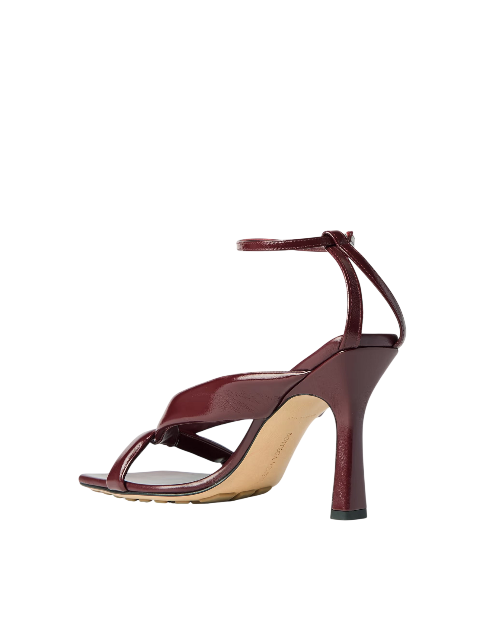 Bottega Veneta Riva Padded Glossed-leather Sandals Red