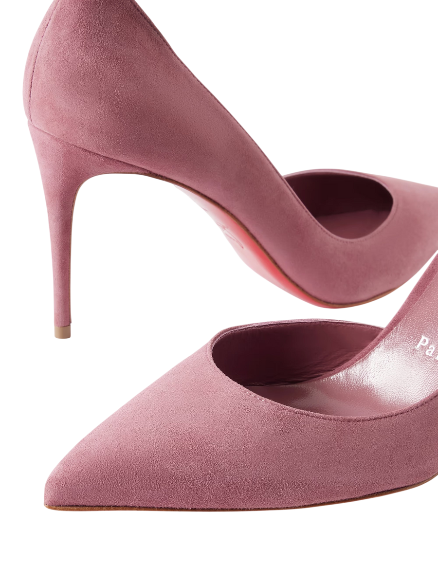 Christian Louboutin Iriza 85 Suede Pumps Antique Rose