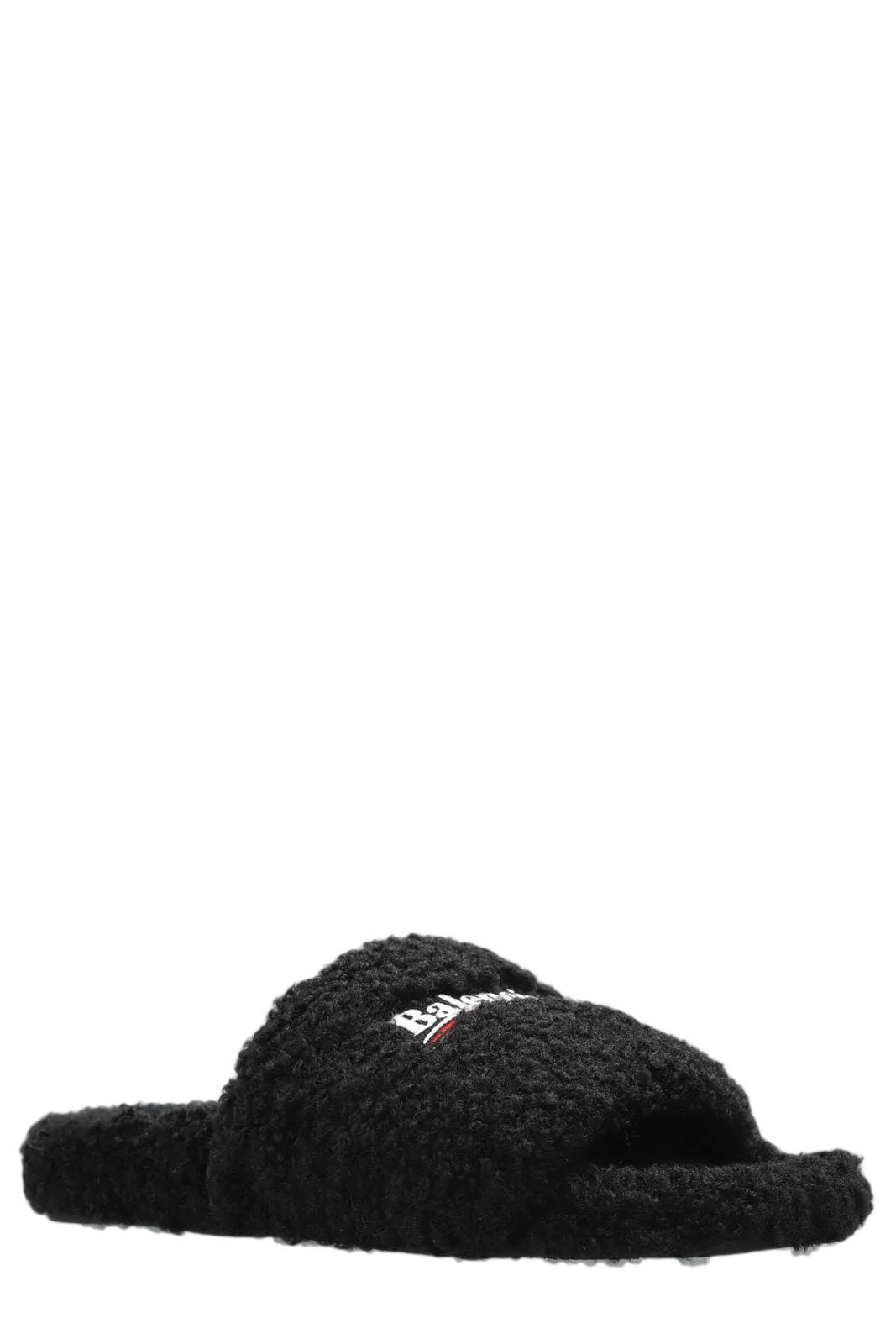 Balenciaga Political Logo Furry Slides