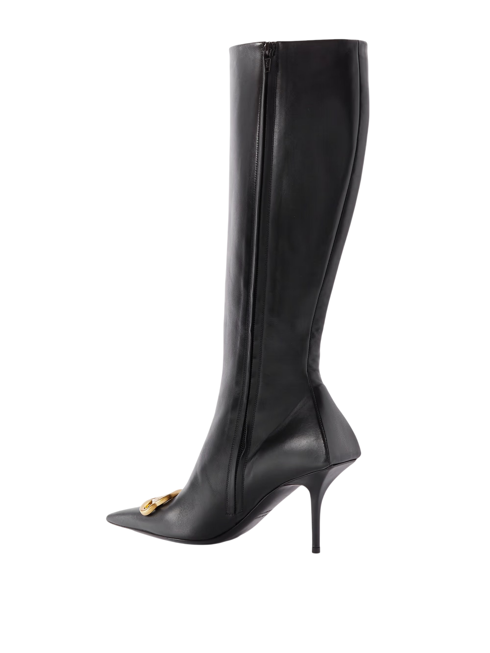 Balenciaga Embellished Leather Knee Boots
