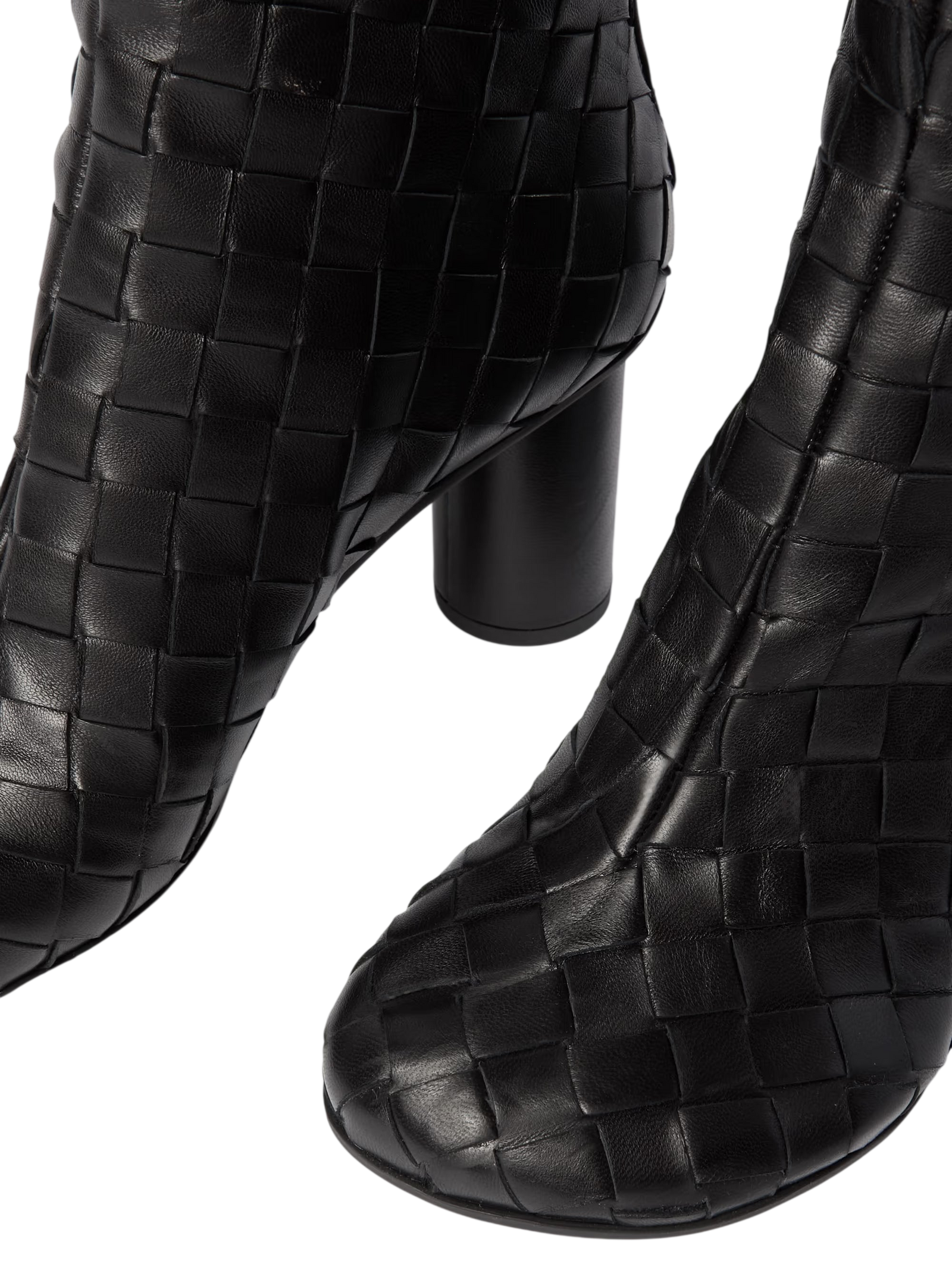 Bottega Veneta Atomic Intrecciato Leather Ankle Boots