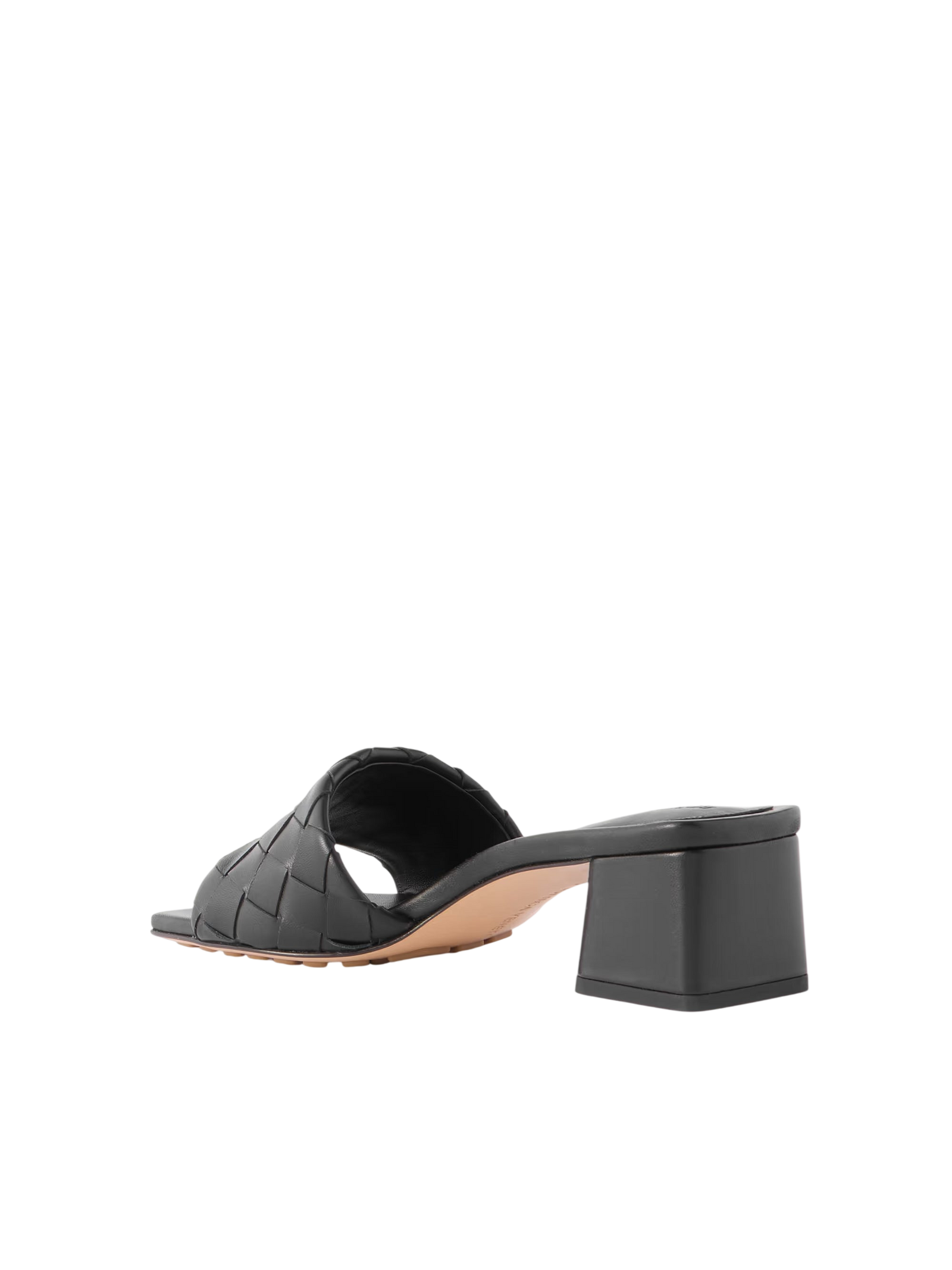 Bottega Veneta Riva Intrecciato Leather Mules Black