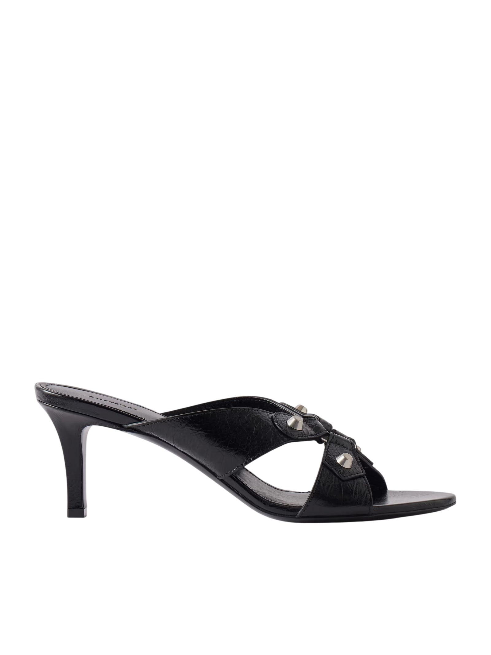 Balenciaga Embellished Crinkled-Leather Sandals
