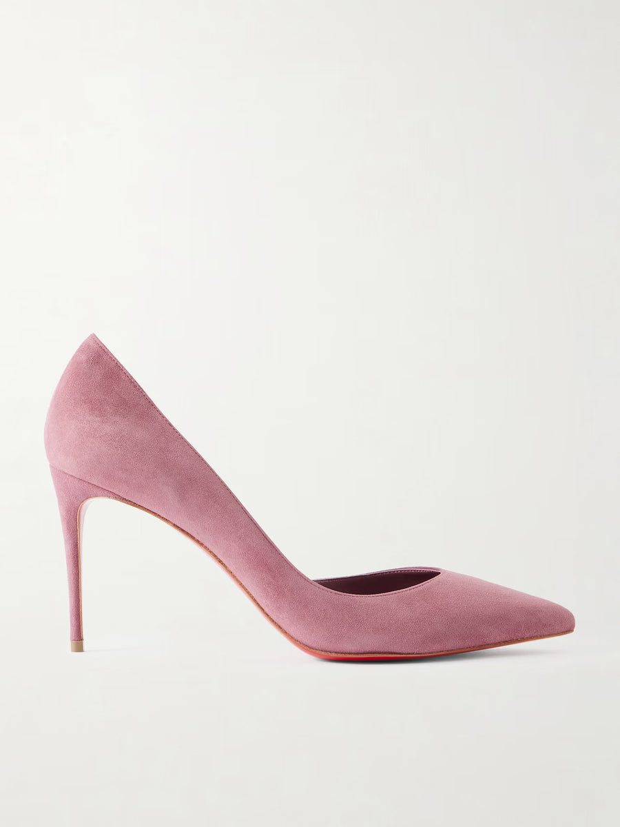 Christian Louboutin Iriza 85 Suede Pumps Antique Rose