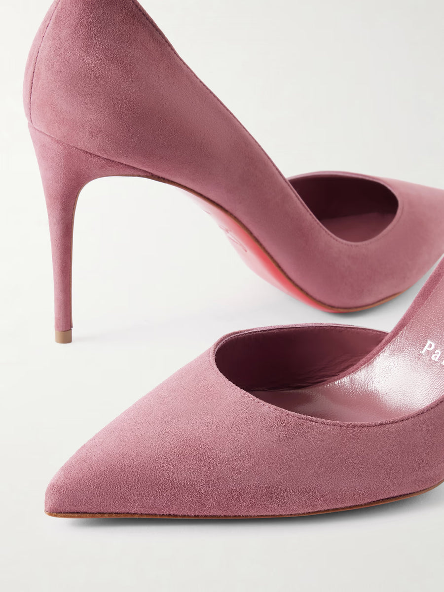 Christian Louboutin Iriza 85 Suede Pumps Antique Rose
