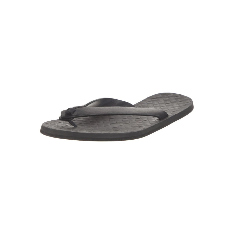 BOTTEGA VENETA SAMPIERI FLAT THONG RUBBER FLIP FLOPS BLACK