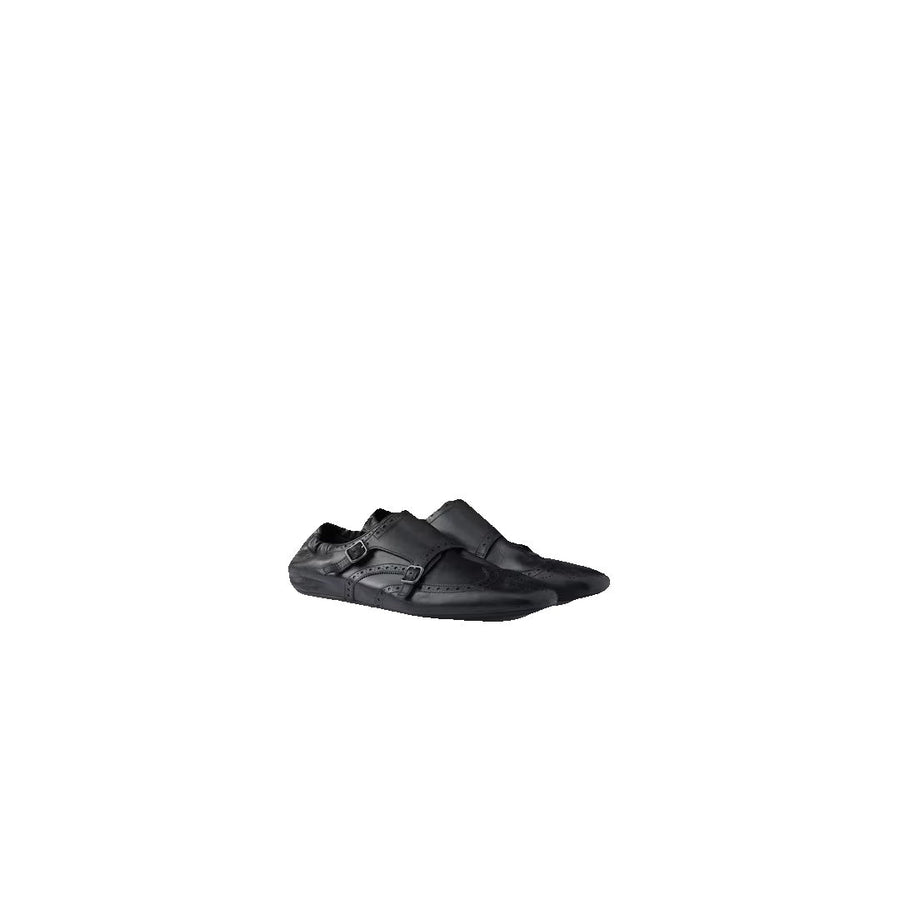 PRADA SHUFFLE MONK STRAP SHOES BLACK