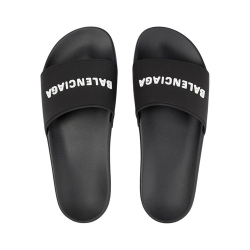 BALENCIAGA 'SPORTY POOL' SLIDES BLACK