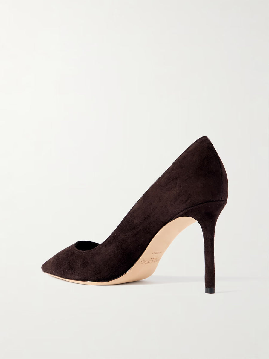 Jimmy Choo Romy 85 Suede Pumps Brown