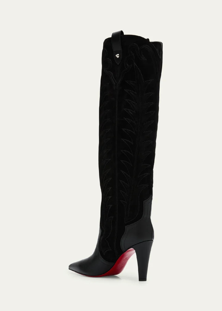 Christian Louboutin Santia Boots 85 mm - heel and red sole detail