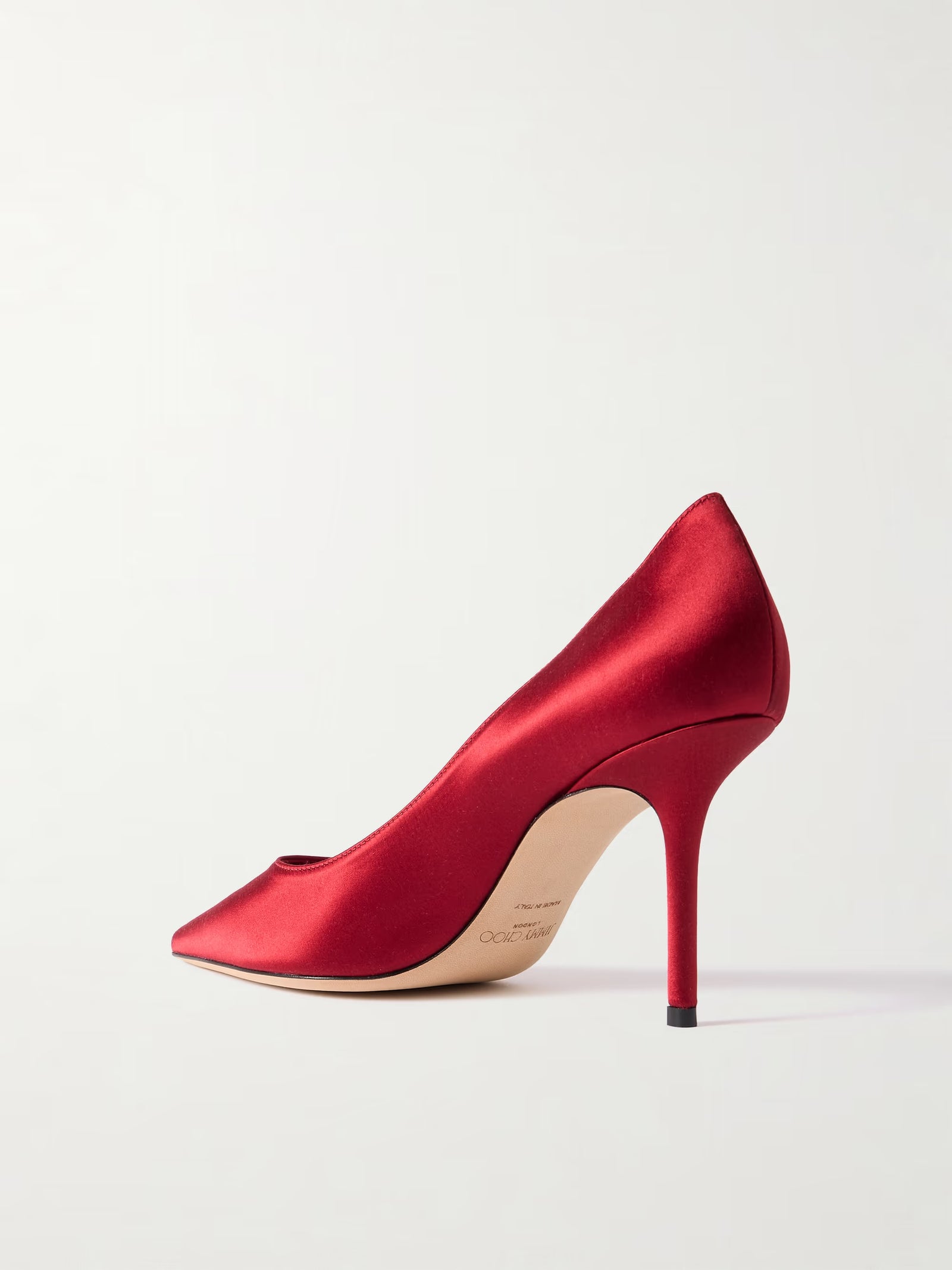 Jimmy Choo Love 85 Satin Pumps RED